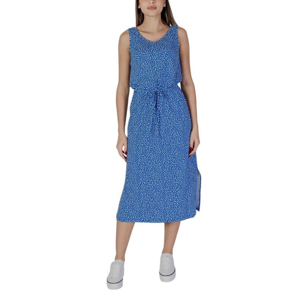 B.Young White Cotton Long Women's Dress